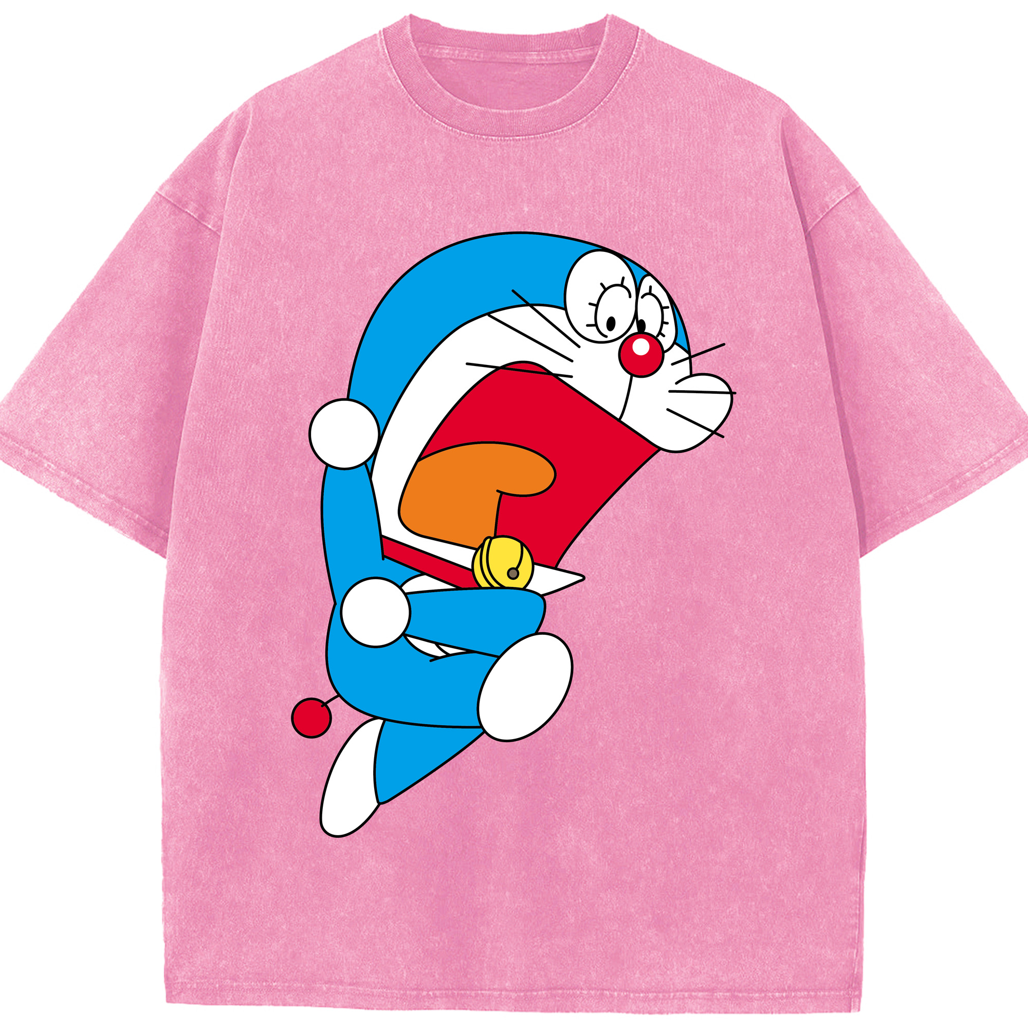 （画像用） ドラえもん Doraemon 綿100% ヴィンテージ風 半袖Tシャツ（フロントプリント）